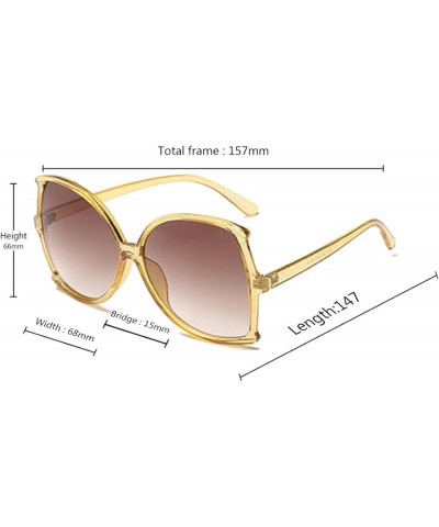 women fashion Simple sunglasses Retro glasses Men and women Sunglasses Yellow $7.50 Oval