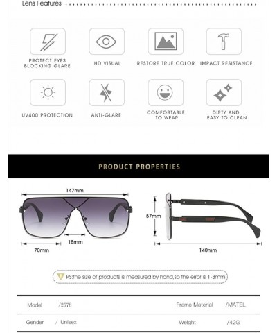 Large Frame Men and Women Square Sunglasses Outdoor Holiday Beach Decoration Sunglasses (Color : H, Size : Medium) Medium E $...