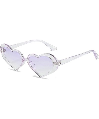 Fashion Heart Women Sunglasses Personality Transparent Pink Sun Shades Glasses 2022 Luxury Brand Eyeglasses UV400 Purple $9.3...