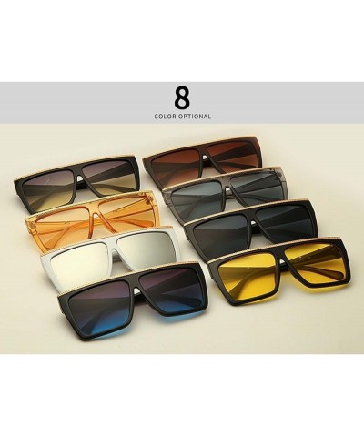 Box Big Frame Men's and Women's Outdoor Sunglasses Sunshade Street Shooting Holiday Decoration Glasses (Color : E, Size : Med...