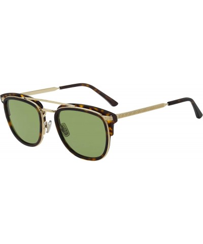 sunglasses (HANS-S 086QT) Dark Havana - Gold - Grey green lenses $71.03 Square