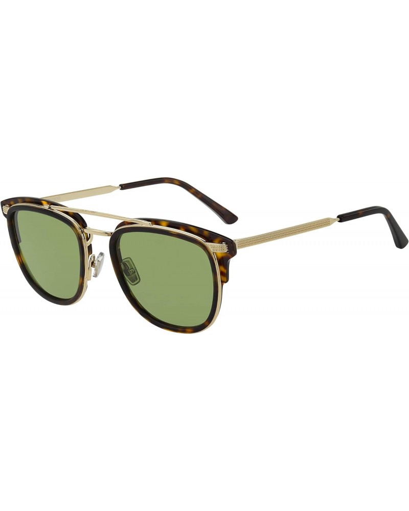 sunglasses (HANS-S 086QT) Dark Havana - Gold - Grey green lenses $71.03 Square