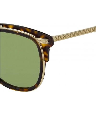 sunglasses (HANS-S 086QT) Dark Havana - Gold - Grey green lenses $71.03 Square