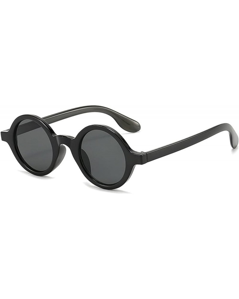 Round Frame Women and Men Street Fashion Sunglasses (Color : B, Size : 1) 1 B $16.63 Designer