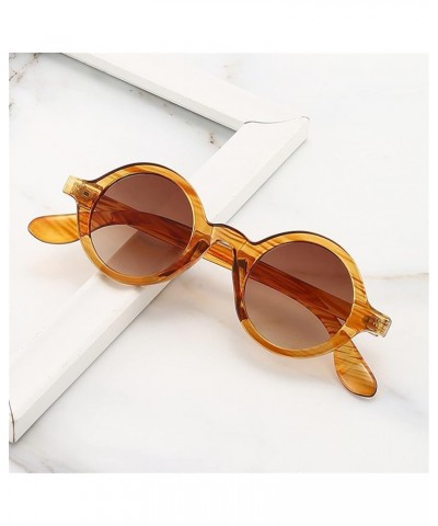 Round Frame Women and Men Street Fashion Sunglasses (Color : B, Size : 1) 1 B $16.63 Designer