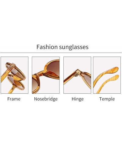 Round Frame Women and Men Street Fashion Sunglasses (Color : B, Size : 1) 1 B $16.63 Designer