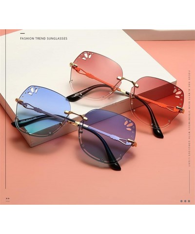 Fashion with Diamonds Woman Hexagonal Sunglasses Street Shooting Outdoor Vacation Decorative Sunglasses (Color : A, Size : Me...