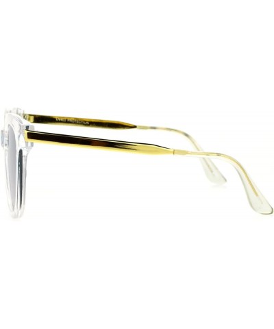 Womens Fashion Sunglasses Oversized Square Hipster Frame Mirror Lens Clear (Silver Mirror) $8.93 Oversized