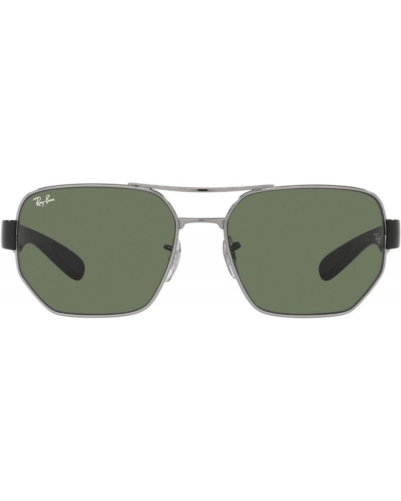 Rb3672 Rectangular Sunglasses Gunmetal/Dark Green $56.92 Rectangular