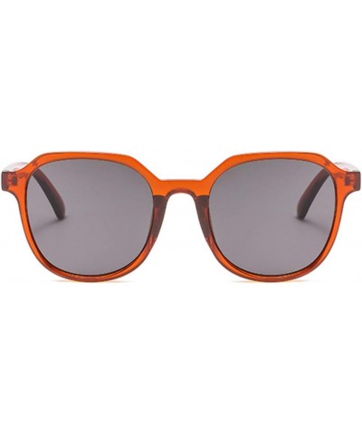 Unisex Sunglasses Retro Bright Black Grey Drive Holiday Round Non-Polarized UV400 Orange Grey $6.47 Round