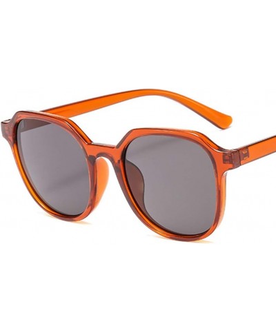 Unisex Sunglasses Retro Bright Black Grey Drive Holiday Round Non-Polarized UV400 Orange Grey $6.47 Round