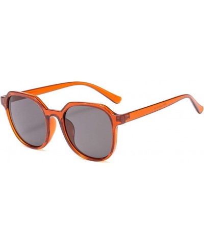 Unisex Sunglasses Retro Bright Black Grey Drive Holiday Round Non-Polarized UV400 Orange Grey $6.47 Round