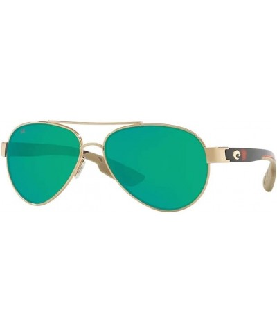 womens Loreto Pilot Sunglasses With Designer iWear Eyewear Kit 64 Rose Gold / Green Mirror 580g Glass Polarized $82.99 Pilot