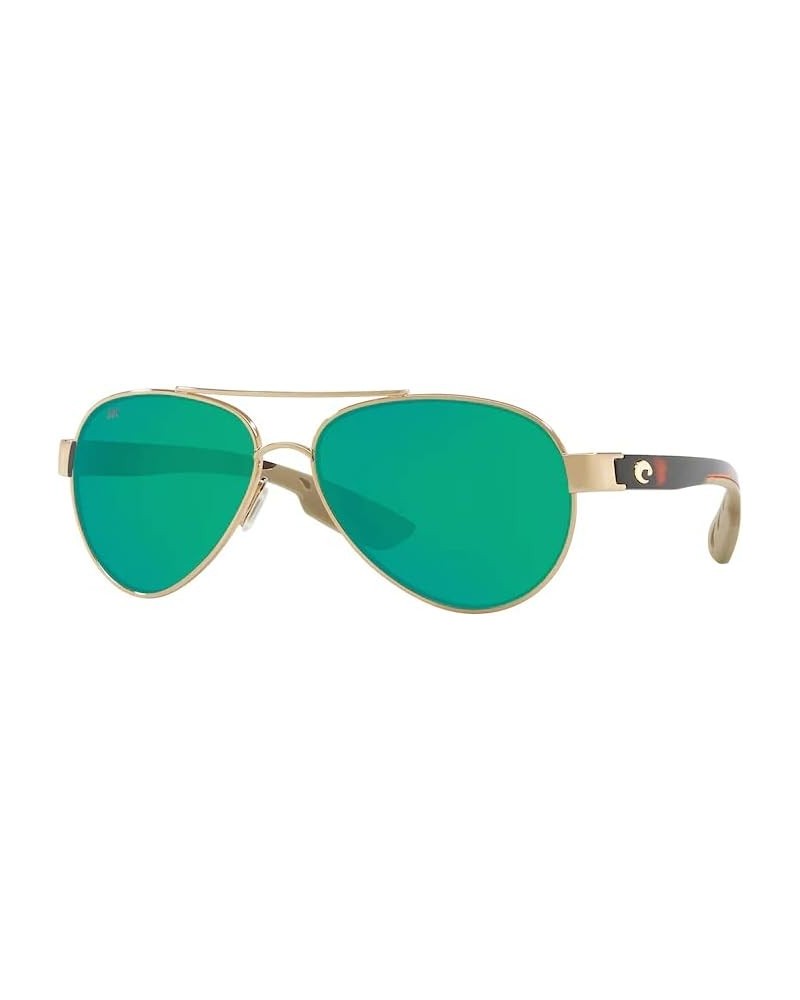 womens Loreto Pilot Sunglasses With Designer iWear Eyewear Kit 64 Rose Gold / Green Mirror 580g Glass Polarized $82.99 Pilot