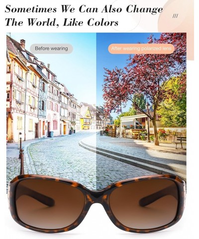 Polarized Sunglasses for Women, Fashion Butterfly Decoration Driving Fishing-99.99% UV Protection A04 Tortoise Frame Polarize...