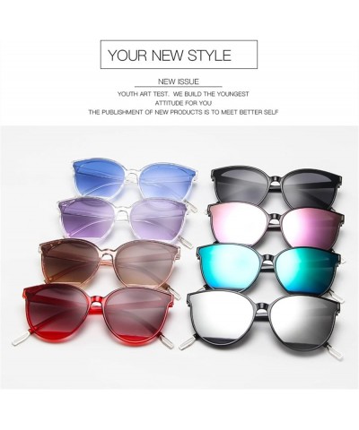 Fashion Round Frame Men and Women Sunglasses Outdoor Holiday Decorative Sunglasses (Color : F, Size : 1) 1 G $17.75 Designer