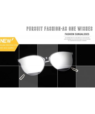 Fashion Round Frame Men and Women Sunglasses Outdoor Holiday Decorative Sunglasses (Color : F, Size : 1) 1 G $17.75 Designer