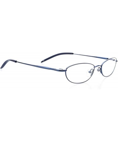 Optical Eyewear - Modified Oval Shape, Metal Full Rim Frame - for Women or Men Prescription Eyeglasses RX Navy Blue $29.98 Oval