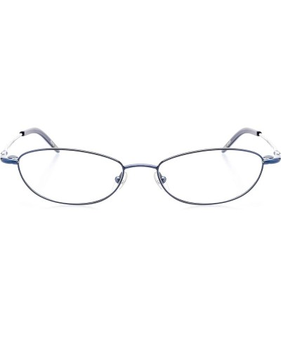 Optical Eyewear - Modified Oval Shape, Metal Full Rim Frame - for Women or Men Prescription Eyeglasses RX Navy Blue $29.98 Oval