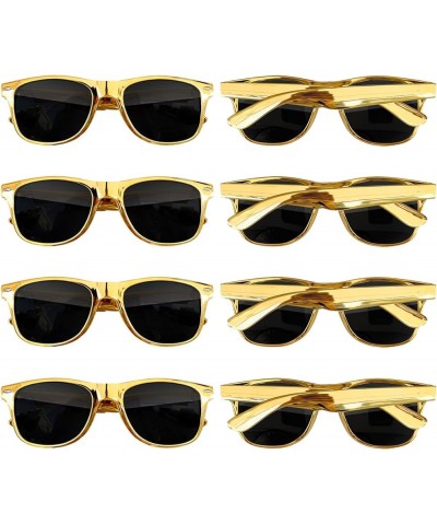 8 Pack Metallic Neon Color Party Favor Supplies Unisex Sunglasses, UV400 Protection Metallic Gold $10.78 Square