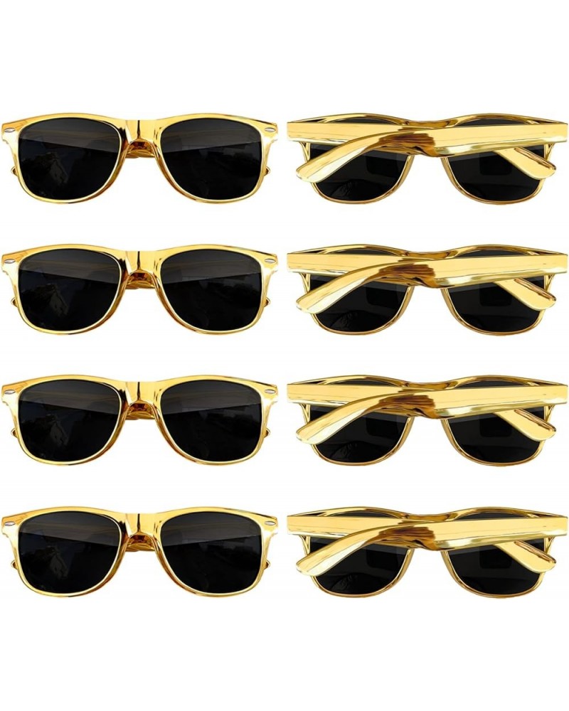 8 Pack Metallic Neon Color Party Favor Supplies Unisex Sunglasses, UV400 Protection Metallic Gold $10.78 Square