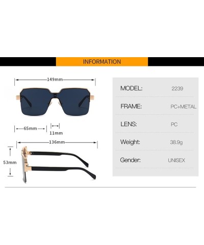 Metal Trend Men and Women Outdoor Sunglasses (Color : E, Size : 1) 1 B $15.14 Designer