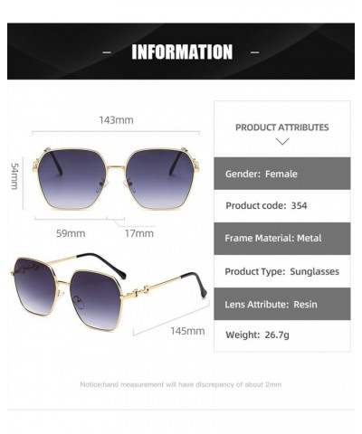 Large Frame Square Retro Street Sunglasses, Outdoor Vacation Driving Glasses (Color : C, Size : Medium) Medium B $22.34 Square