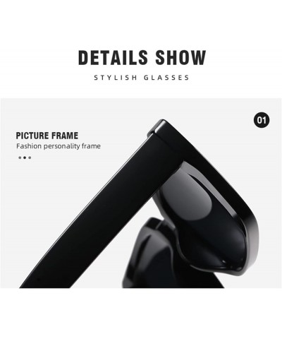 Square Frame Retro Men And Women Sunglasses Vacation Beach Trendy UV400 Sunglasses Gift E $16.93 Designer