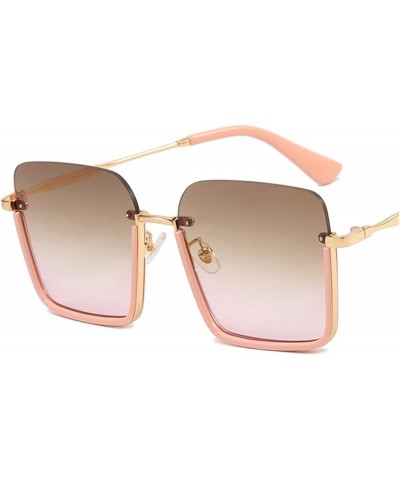 Retro Large Frame Square Sunglasses for Men and Women Outdoor Driving (Color : D, Size : 1) 1 F $17.39 Designer