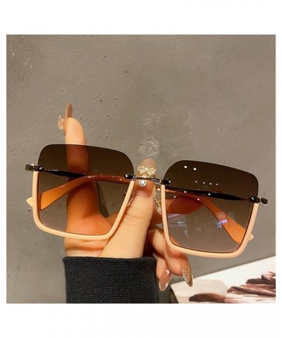 Retro Large Frame Square Sunglasses for Men and Women Outdoor Driving (Color : D, Size : 1) 1 F $17.39 Designer