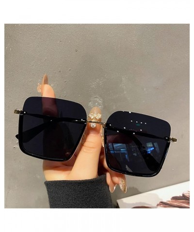 Retro Large Frame Square Sunglasses for Men and Women Outdoor Driving (Color : D, Size : 1) 1 F $17.39 Designer