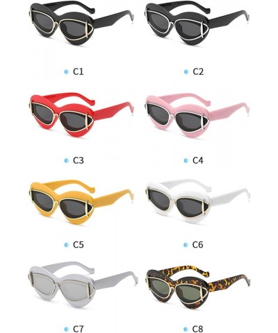 fashion Lips cat eye sunglasses for women vintage unqiue Y2K sun glasses ladies gradient eyewear sexy shades C2 $9.06 Cat Eye