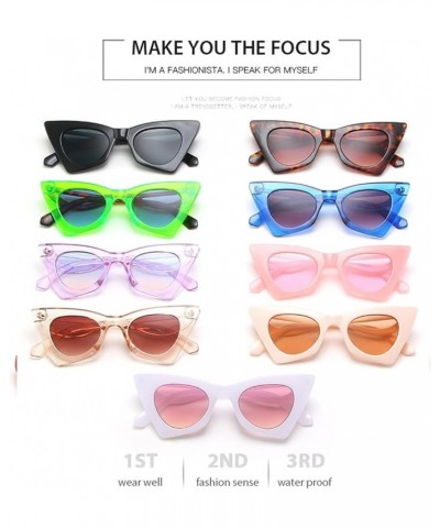 Cat Eye Men and Women Outdoor Sunglasses, Holiday Sunshade Glasses (Color : H, Size : Medium) Medium F $16.60 Designer