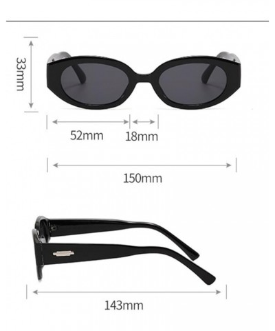 Retro Oval Men And Women Sunglasses Small Frame Hip-hop Outdoor Fashion Decorative Sunglasses Gift C $12.91 Designer