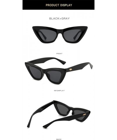 Fashion Cat Eye Men and Women Decorative Sunglasses Outdoor Holiday Beach Sunglasses (Color : J, Size : 1) 1 K $14.35 Designer