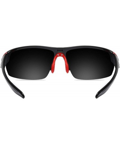 Sports Sunglasses for Men and Women Polarized Cycling Sunglasses 100% UV Blocking Orange Orange $13.64 Sport