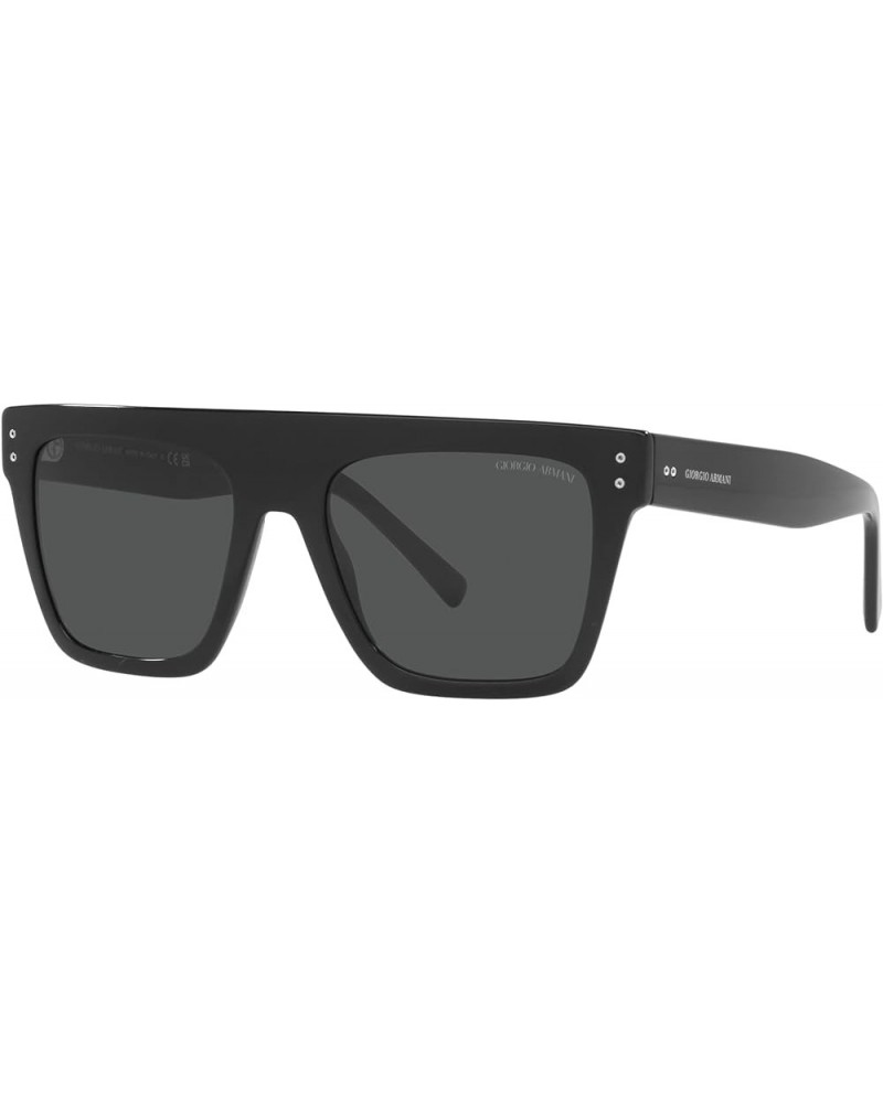 Unisex Sunglasses Black Frame, Dark Grey Lenses, 52MM Black $71.10 Square