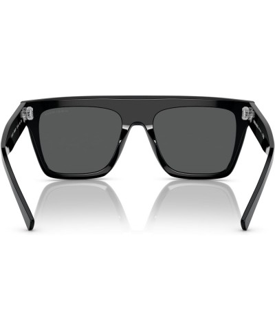 Unisex Sunglasses Black Frame, Dark Grey Lenses, 52MM Black $71.10 Square