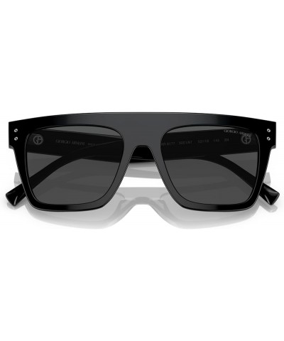 Unisex Sunglasses Black Frame, Dark Grey Lenses, 52MM Black $71.10 Square