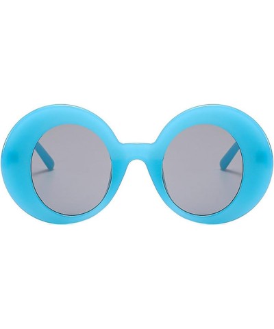 Trendy Oversized Round Sunglasses for Women Irregular hip hop Large Big Style Fashion Shades with UV Protection Blue $10.47 O...