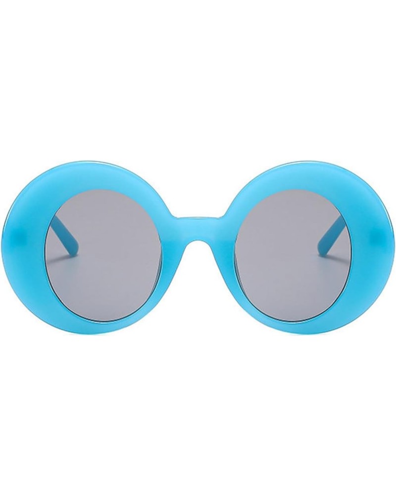 Trendy Oversized Round Sunglasses for Women Irregular hip hop Large Big Style Fashion Shades with UV Protection Blue $10.47 O...