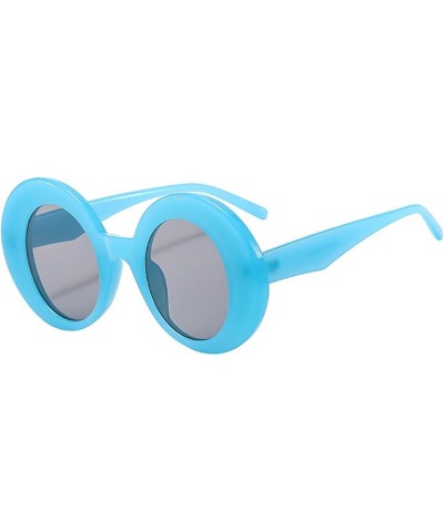 Trendy Oversized Round Sunglasses for Women Irregular hip hop Large Big Style Fashion Shades with UV Protection Blue $10.47 O...