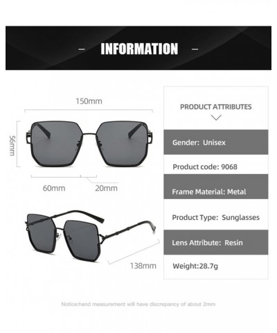 Large Frame Women Outdoor Vacation Beach Fashion Photo Decorative Sunglasses (Color : C, Size : 1) 1 D $15.90 Designer