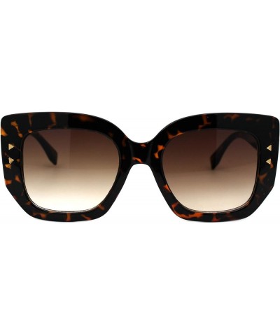 Womens Designer Style Sunglasses Chic Square Mod Frame UV 400 Tortoise (Brown) $8.48 Square