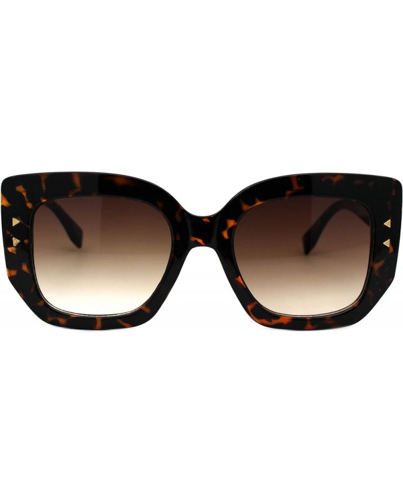 Womens Designer Style Sunglasses Chic Square Mod Frame UV 400 Tortoise (Brown) $8.48 Square