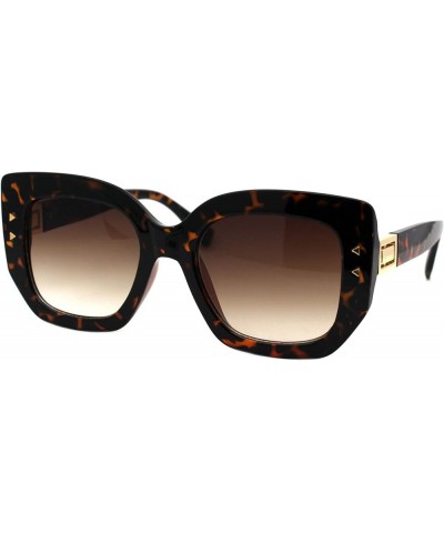 Womens Designer Style Sunglasses Chic Square Mod Frame UV 400 Tortoise (Brown) $8.48 Square