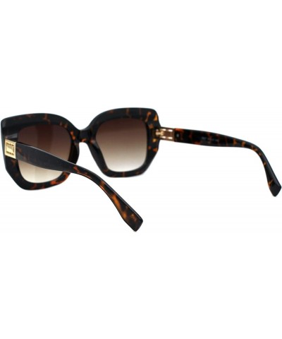 Womens Designer Style Sunglasses Chic Square Mod Frame UV 400 Tortoise (Brown) $8.48 Square