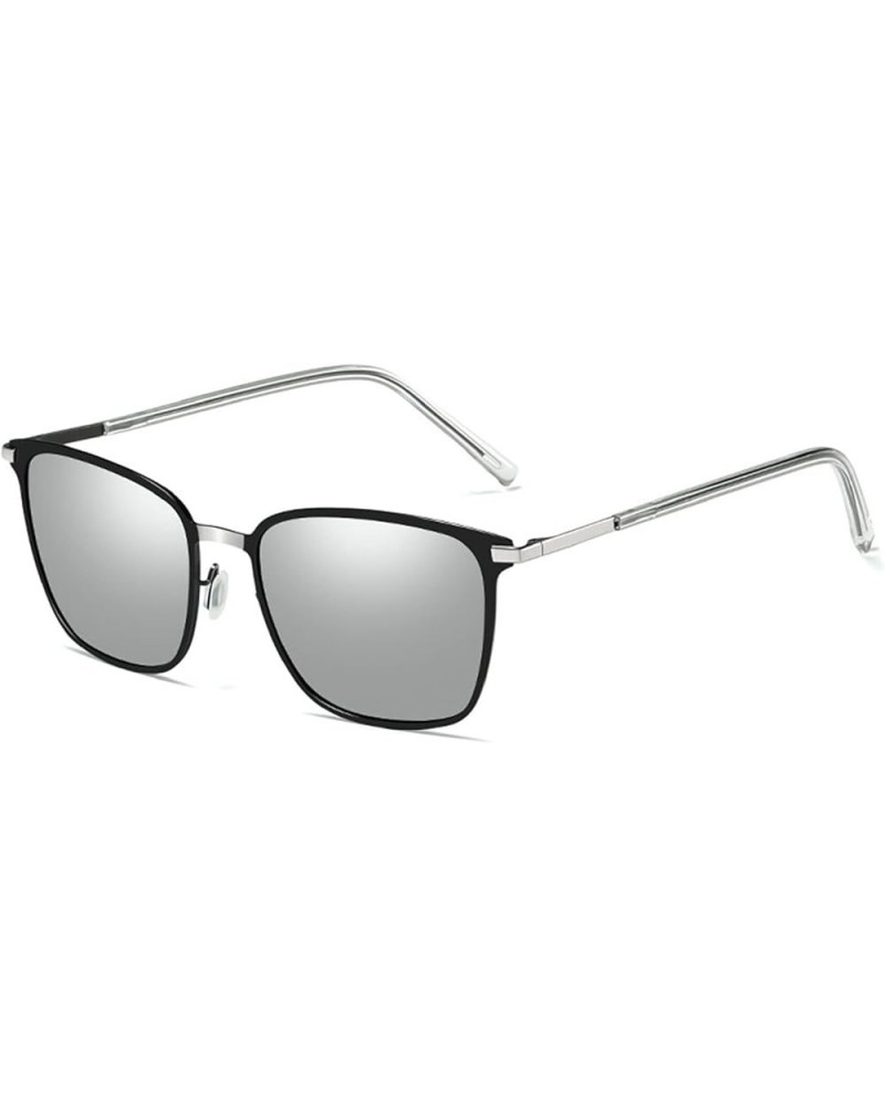 Men's Box Polarized Sunglasses Metal Driver Sun Shading Sunglasses (Color : C, Size : Medium) Medium B $20.89 Designer