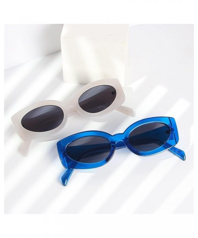 Oval Frame Hip-hop Outdoor Beach Men And Women Fashion Sunglasses Gift B $16.16 Designer