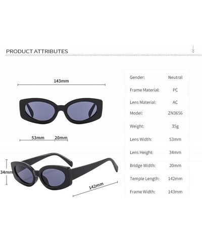 Oval Frame Hip-hop Outdoor Beach Men And Women Fashion Sunglasses Gift B $16.16 Designer